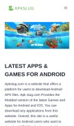 How apkslug.com looks like on a mobile device such as an iPhone.