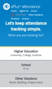 How aplusattendance.com looks like on a mobile device such as an iPhone.