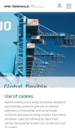 How apmterminals.com looks like on a mobile device such as an iPhone.