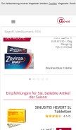 How apo-rot.de looks like on a mobile device such as an iPhone.