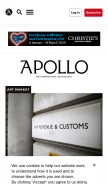 How apollo-magazine.com looks like on a mobile device such as an iPhone.