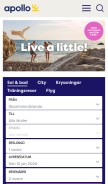 How apollo.se looks like on a mobile device such as an iPhone.