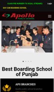 How apollopublicschool.com looks like on a mobile device such as an iPhone.