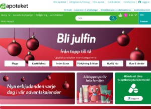 How apoteket.se looks like on a tablet such as an iPad.