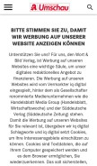 How apotheken-umschau.de looks like on a mobile device such as an iPhone.