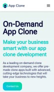 How app-clone.com looks like on a mobile device such as an iPhone.
