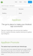 How appbrain.com looks like on a mobile device such as an iPhone.