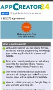 How appcreator24.com looks like on a mobile device such as an iPhone.