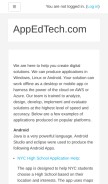 How appedtech.com looks like on a mobile device such as an iPhone.