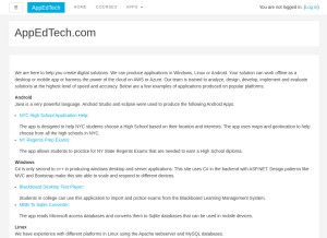 How appedtech.com looks like on a tablet such as an iPad.