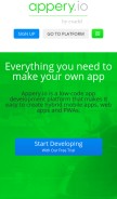 How appery.io looks like on a mobile device such as an iPhone.