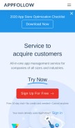 How appfollow.io looks like on a mobile device such as an iPhone.