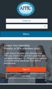 How appic.org looks like on a mobile device such as an iPhone.