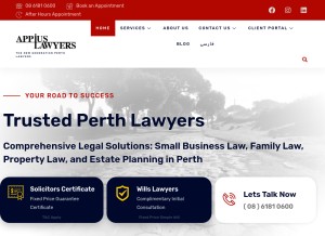 How appius.com.au looks like on a tablet such as an iPad.