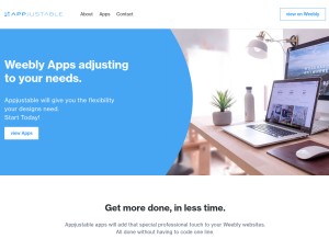How appjustable.com looks like on a tablet such as an iPad.