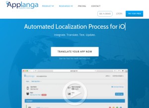 How applanga.com looks like on a tablet such as an iPad.