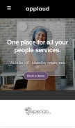 How applaudsolutions.com looks like on a mobile device such as an iPhone.