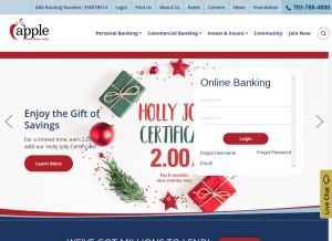 How applefcu.org looks like on a tablet such as an iPad.