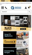 How appliancesconnection.com looks like on a mobile device such as an iPhone.