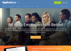 How applicantpro.com looks like on a tablet such as an iPad.