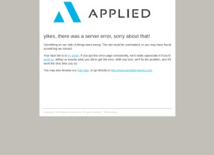How appliedcloudservices.com looks like on a tablet such as an iPad.