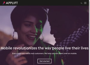 How applift.com looks like on a tablet such as an iPad.