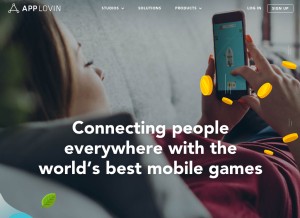 How applovin.com looks like on a tablet such as an iPad.