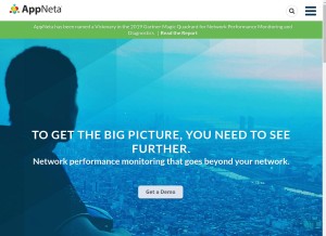 How appneta.com looks like on a tablet such as an iPad.