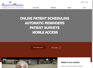 How appointmaster.com looks like on a tablet such as an iPad.