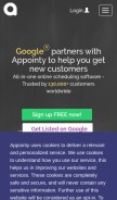 How appointy.com looks like on a mobile device such as an iPhone.