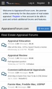 How appraisersforum.com looks like on a mobile device such as an iPhone.