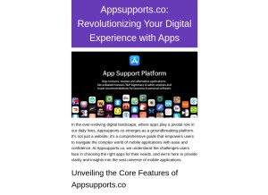 How appsupports.vercel.app looks like on a tablet such as an iPad.