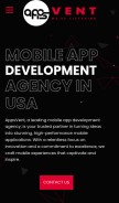 How appsvent.com looks like on a mobile device such as an iPhone.