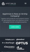 How apptimize.com looks like on a mobile device such as an iPhone.