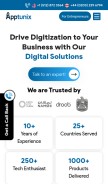 How apptunix.com looks like on a mobile device such as an iPhone.