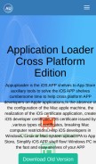 How appuploader.net looks like on a mobile device such as an iPhone.