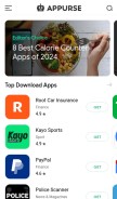 How appurse.com looks like on a mobile device such as an iPhone.