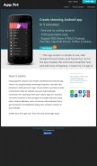 How appyet.com looks like on a mobile device such as an iPhone.