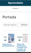 How aprendelo.org looks like on a mobile device such as an iPhone.