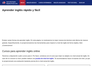 How aprenderinglesrapidoyfacil.com looks like on a tablet such as an iPad.