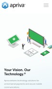How apriva.com looks like on a mobile device such as an iPhone.