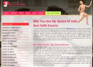 How apsaraofindia.com looks like on a tablet such as an iPad.