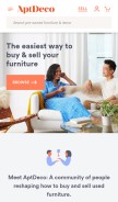 How aptdeco.com looks like on a mobile device such as an iPhone.