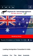 How aptechimmigration.com looks like on a mobile device such as an iPhone.