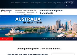 How aptechimmigration.com looks like on a tablet such as an iPad.