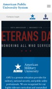 How apus.edu looks like on a mobile device such as an iPhone.