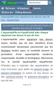How aquaportail.com looks like on a mobile device such as an iPhone.