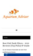 How aquariumadviser.com looks like on a mobile device such as an iPhone.
