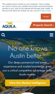 How aquilacommercial.com looks like on a mobile device such as an iPhone.