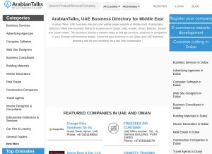 How arabiantalks.com looks like on a tablet such as an iPad.